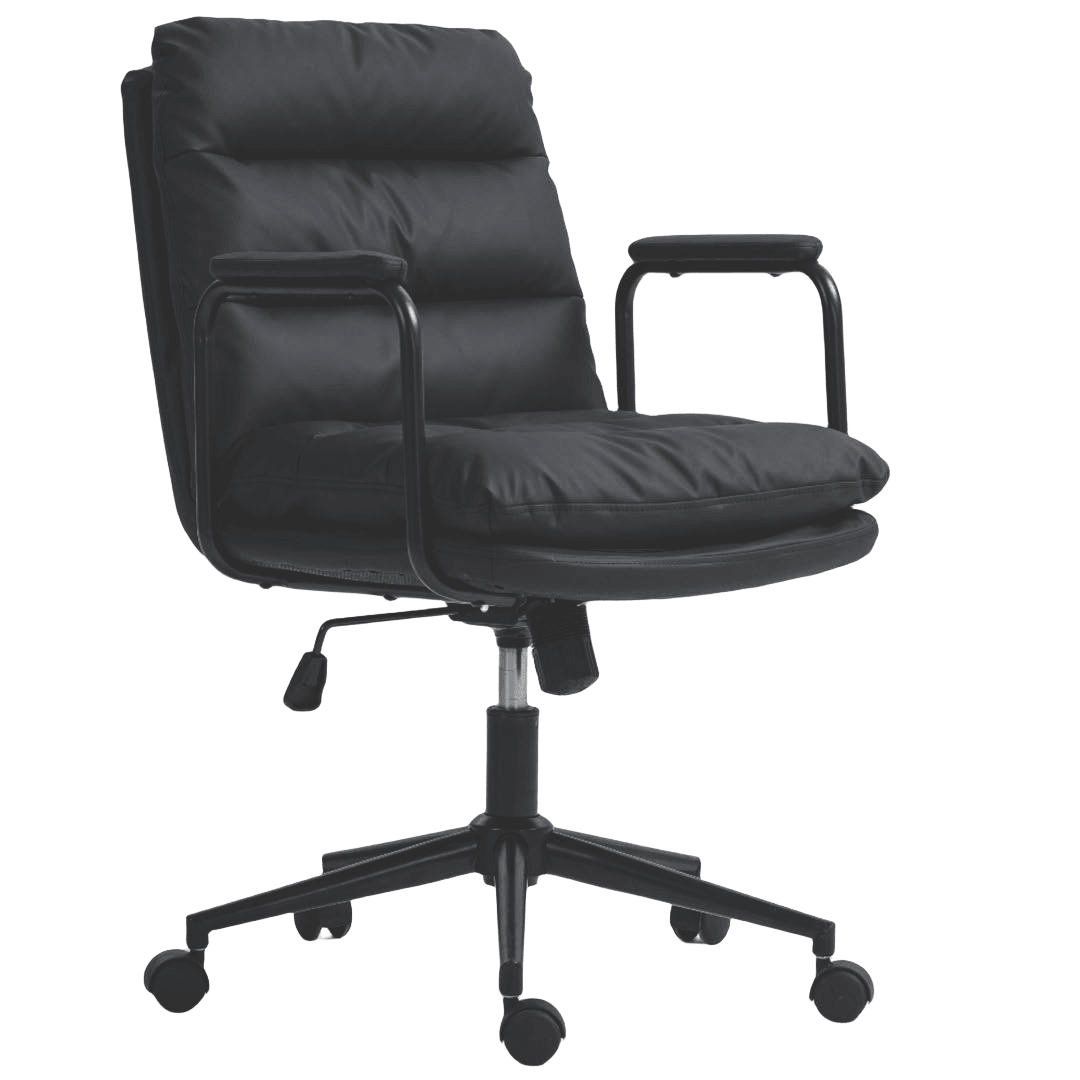 Alldo Faux Leather Office Chair -Black