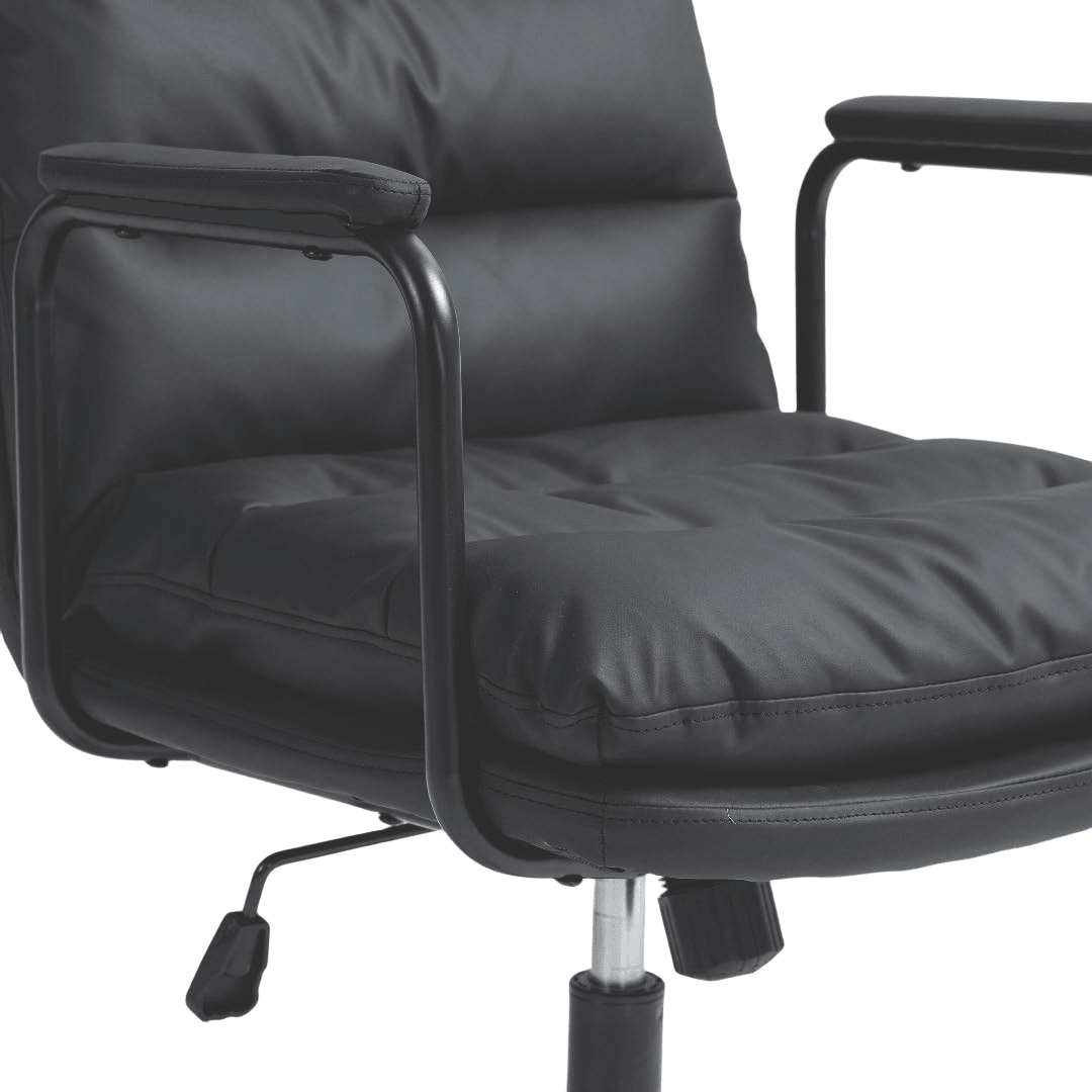 Alldo Faux Leather Office Chair -Black