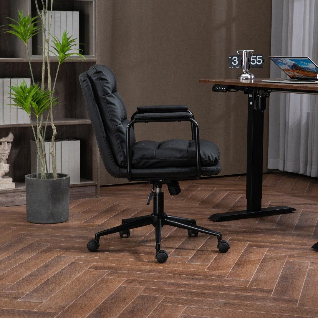 Alldo Faux Leather Office Chair -Black