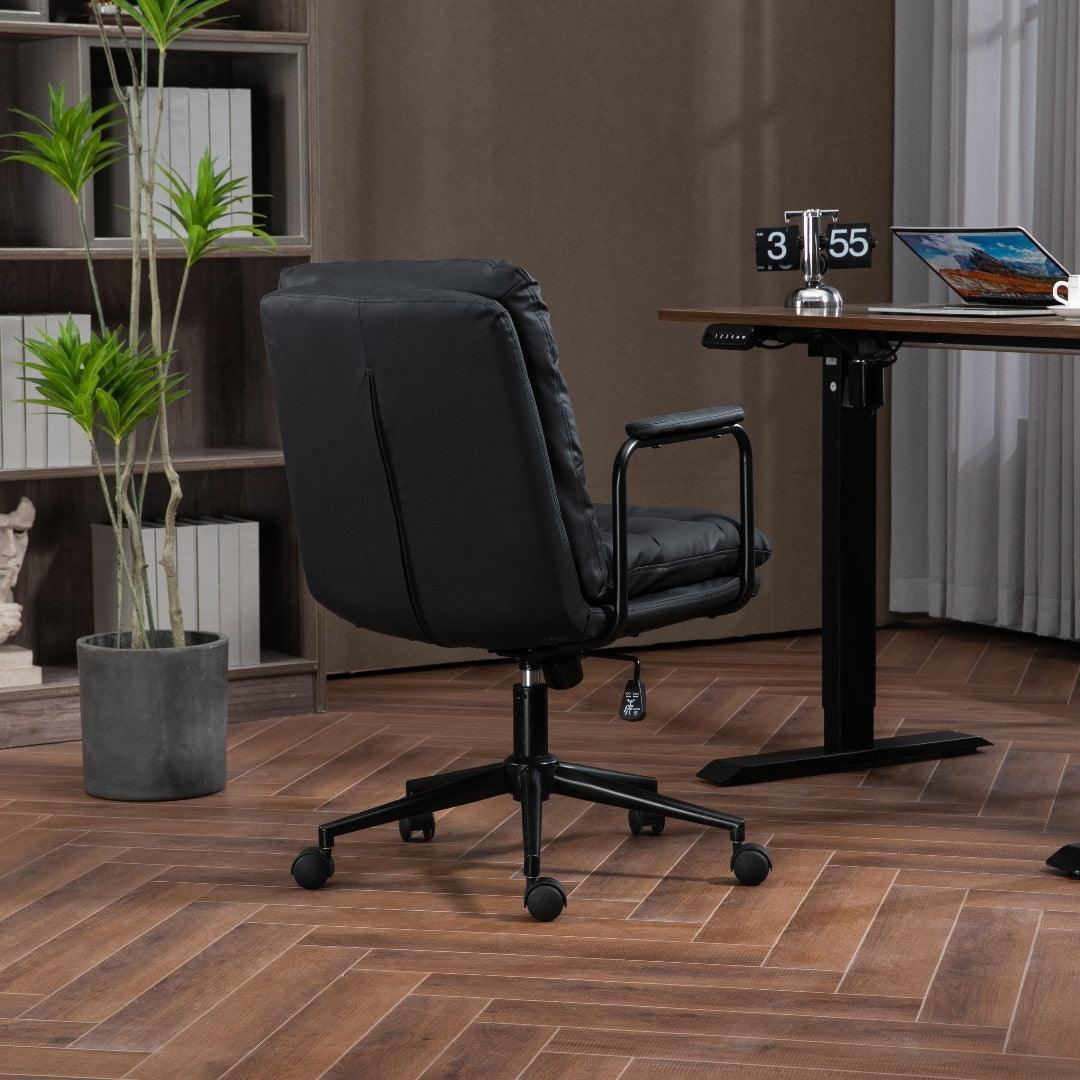 Alldo Faux Leather Office Chair -Black