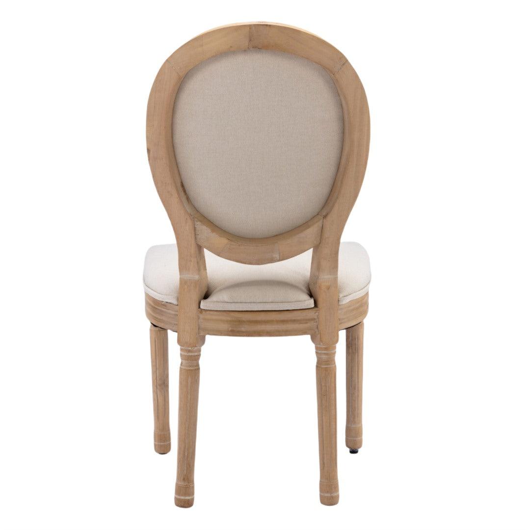 Bono Set of 2 Linen Upholstered Dining Chairs - Beige