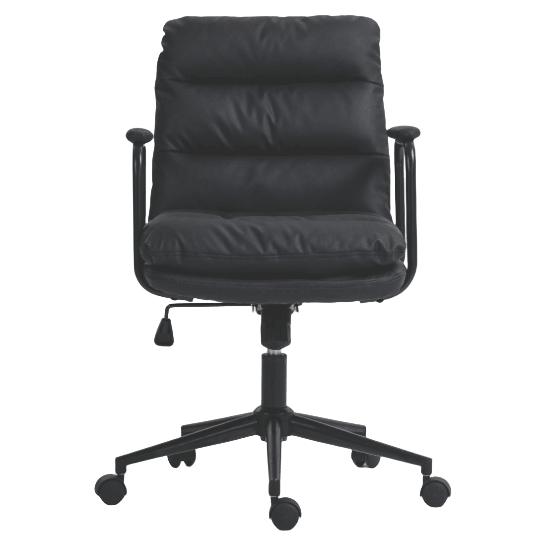 Alldo Faux Leather Office Chair -Black