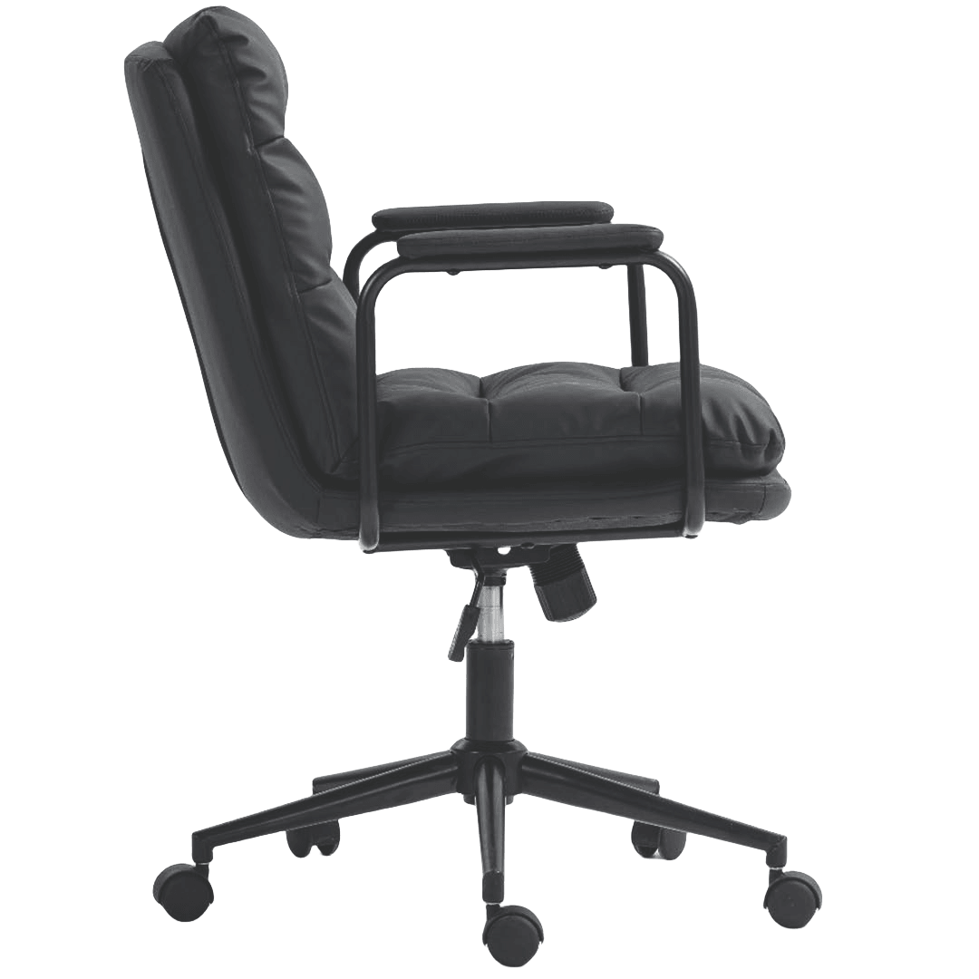 Alldo Faux Leather Office Chair -Black