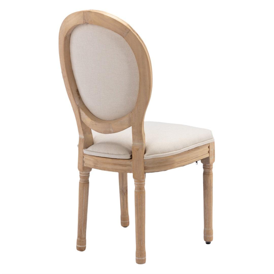 Bono Set of 2 Linen Upholstered Dining Chairs - Beige