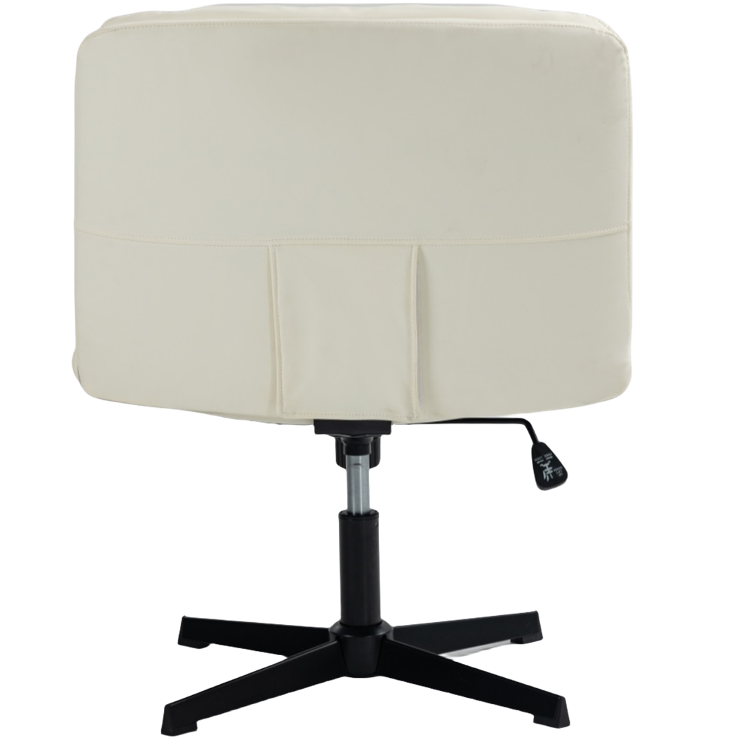 Aldis Faux Leather Home Office Chair -Beige