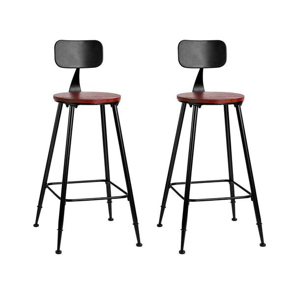 Artiss 2x Bar Stools Vintage Metal Chairs