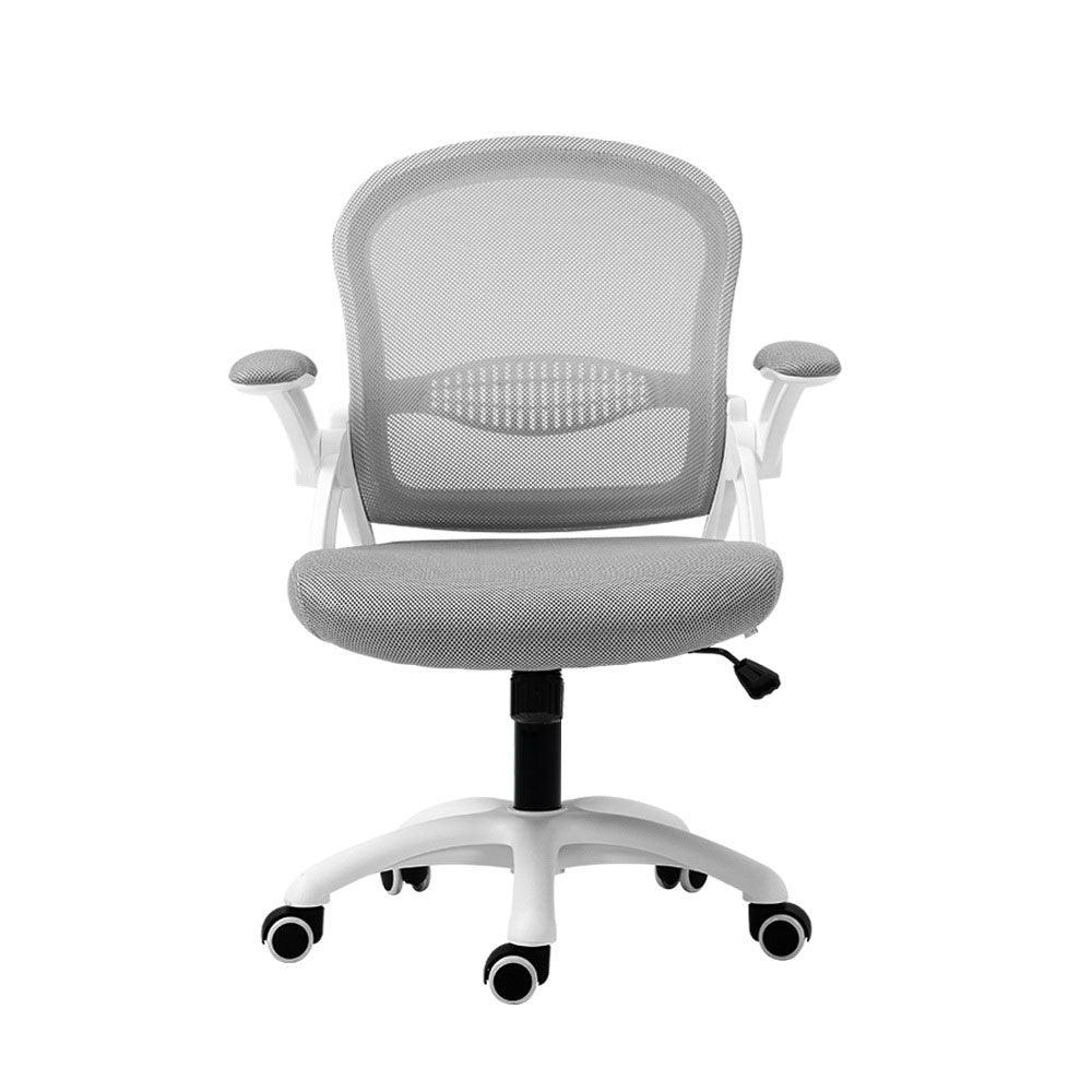 Artiss Mesh Office Chair Mid Back Grey