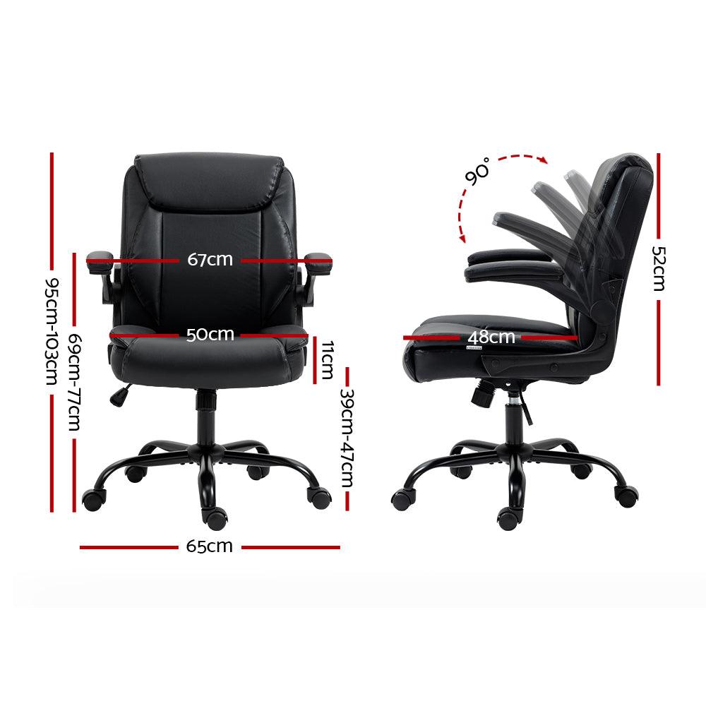 Artiss Executive Office Chair Mid Back Black