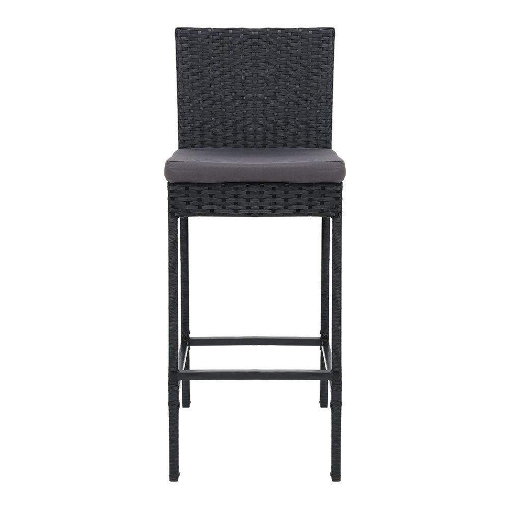 Gardeon 4-Piece Outdoor Bar Stools Dining Chair Bar Stools Rattan Furniture