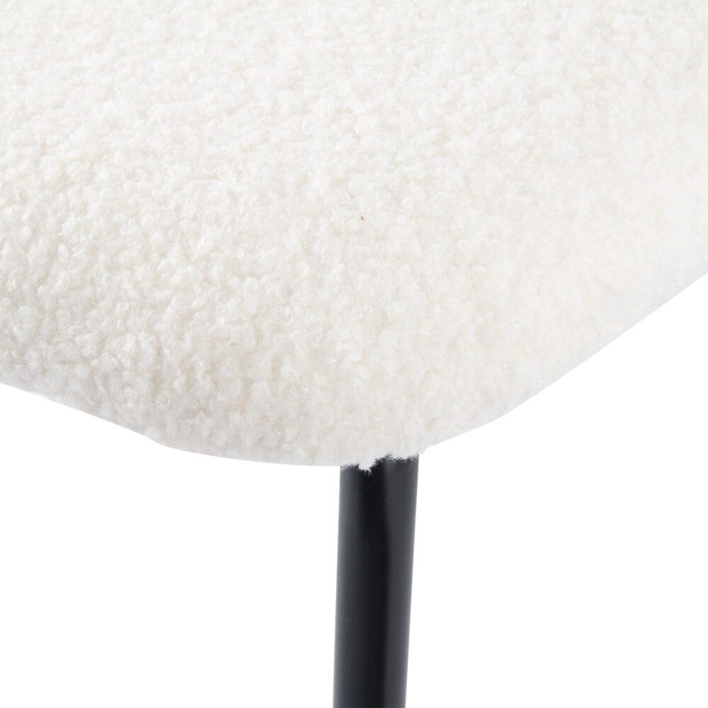 White Whisper Teddy Fabric Dining Duo