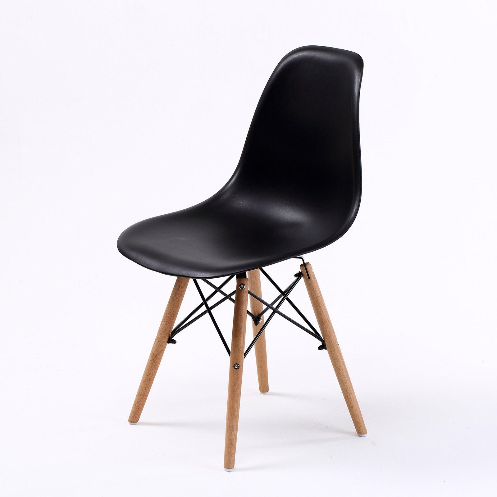 2X Retro Dining Chair DSW BLACK