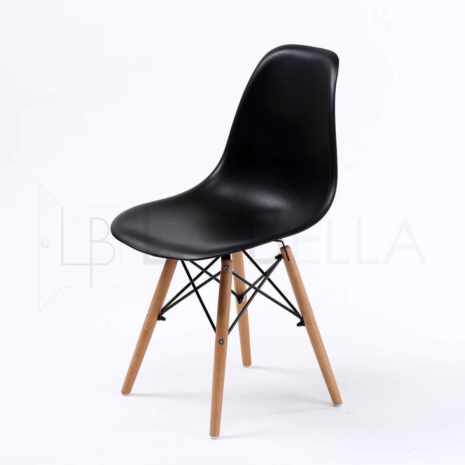 4X Retro Dining Chair DSW BLACK