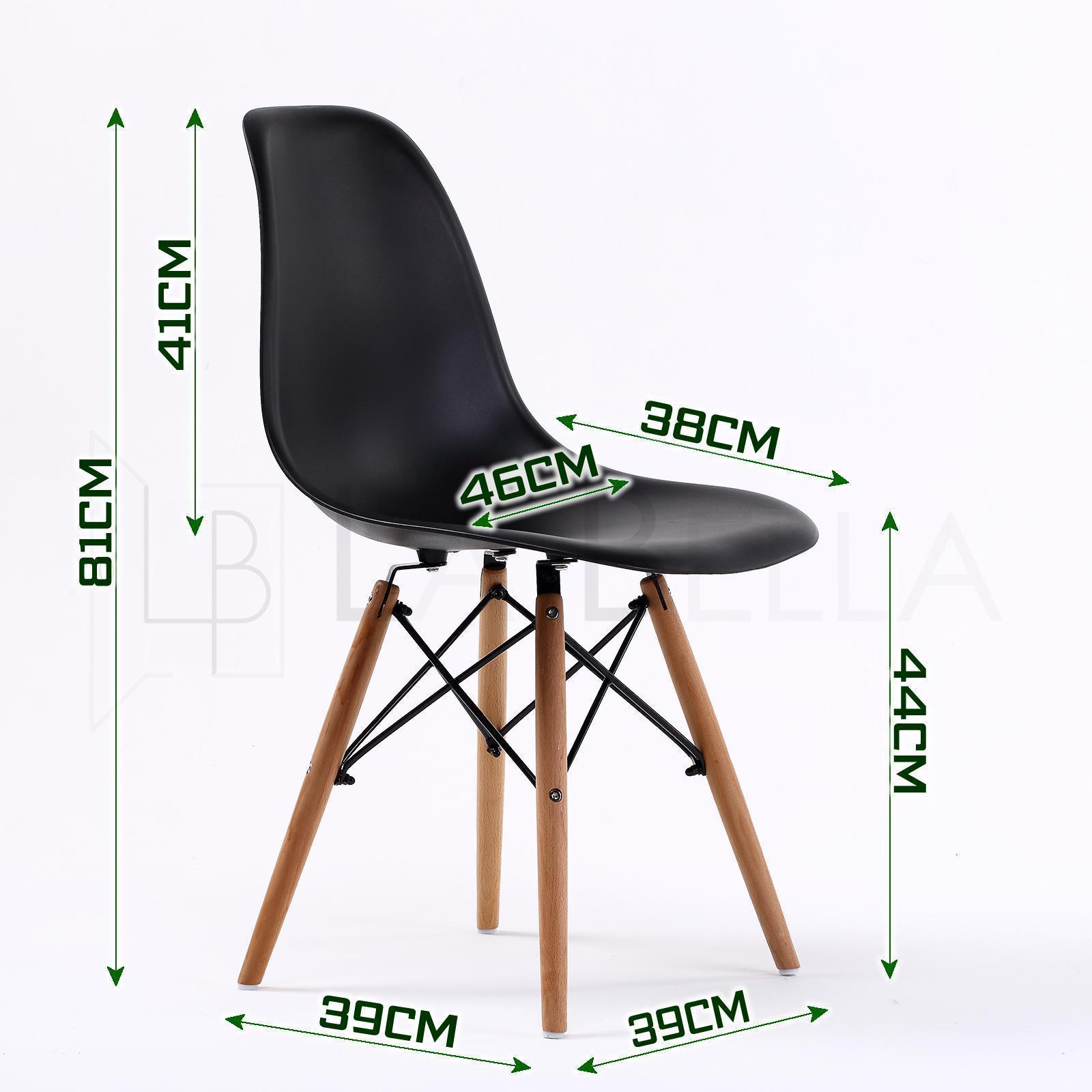 4X Retro Dining Chair DSW BLACK