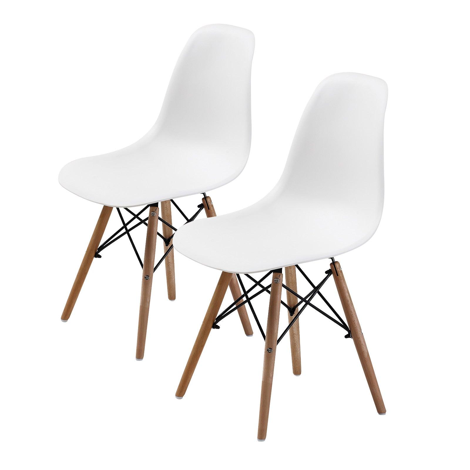 2X Retro Dining Chair DSW WHITE