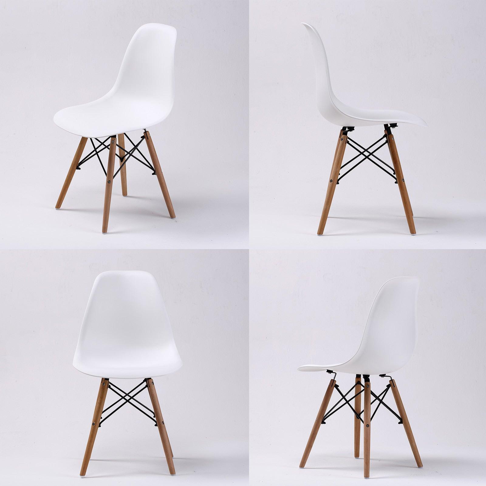 2X Retro Dining Chair DSW WHITE