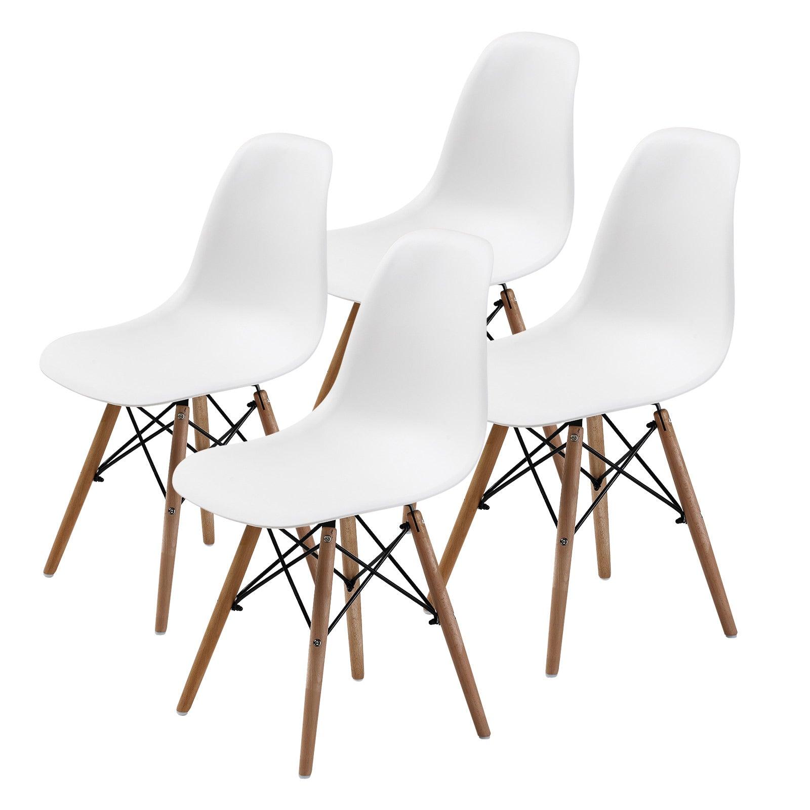 4X Retro Dining Chair DSW WHITE