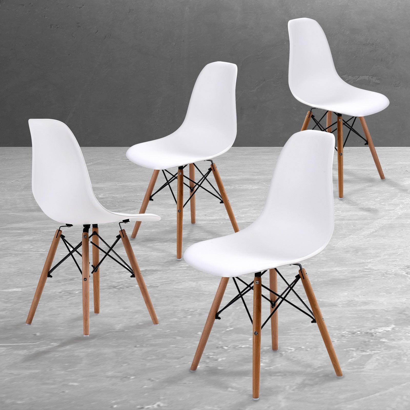 4X Retro Dining Chair DSW WHITE