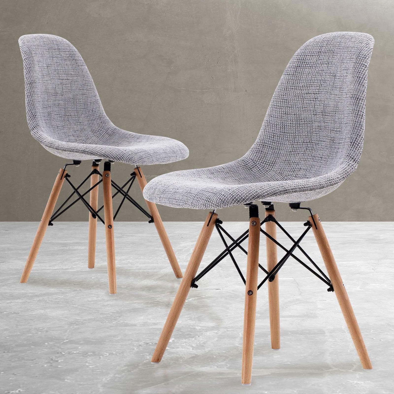 2X Retro Dining Chair DSW GREY