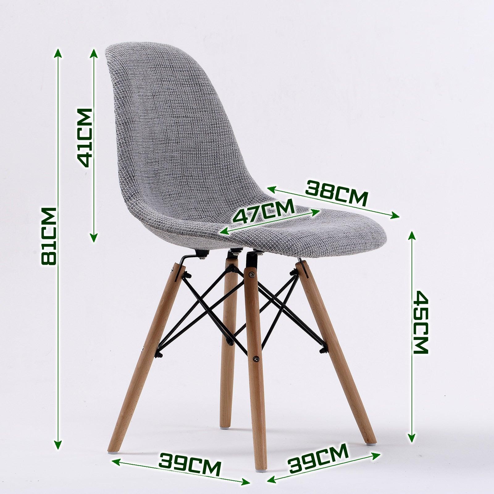 2X Retro Dining Chair DSW GREY