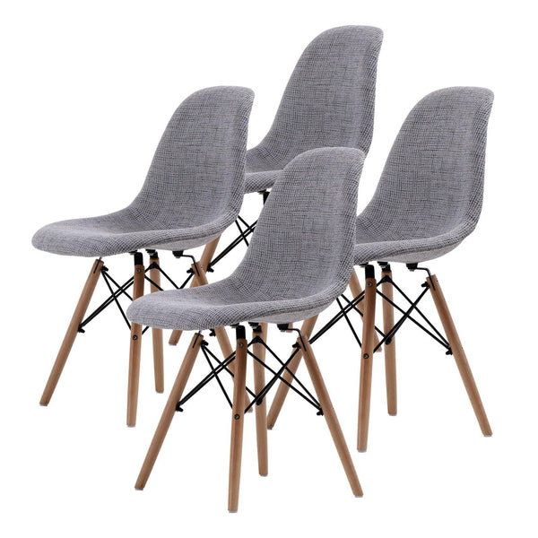 4X Retro Dining Chair DSW GREY