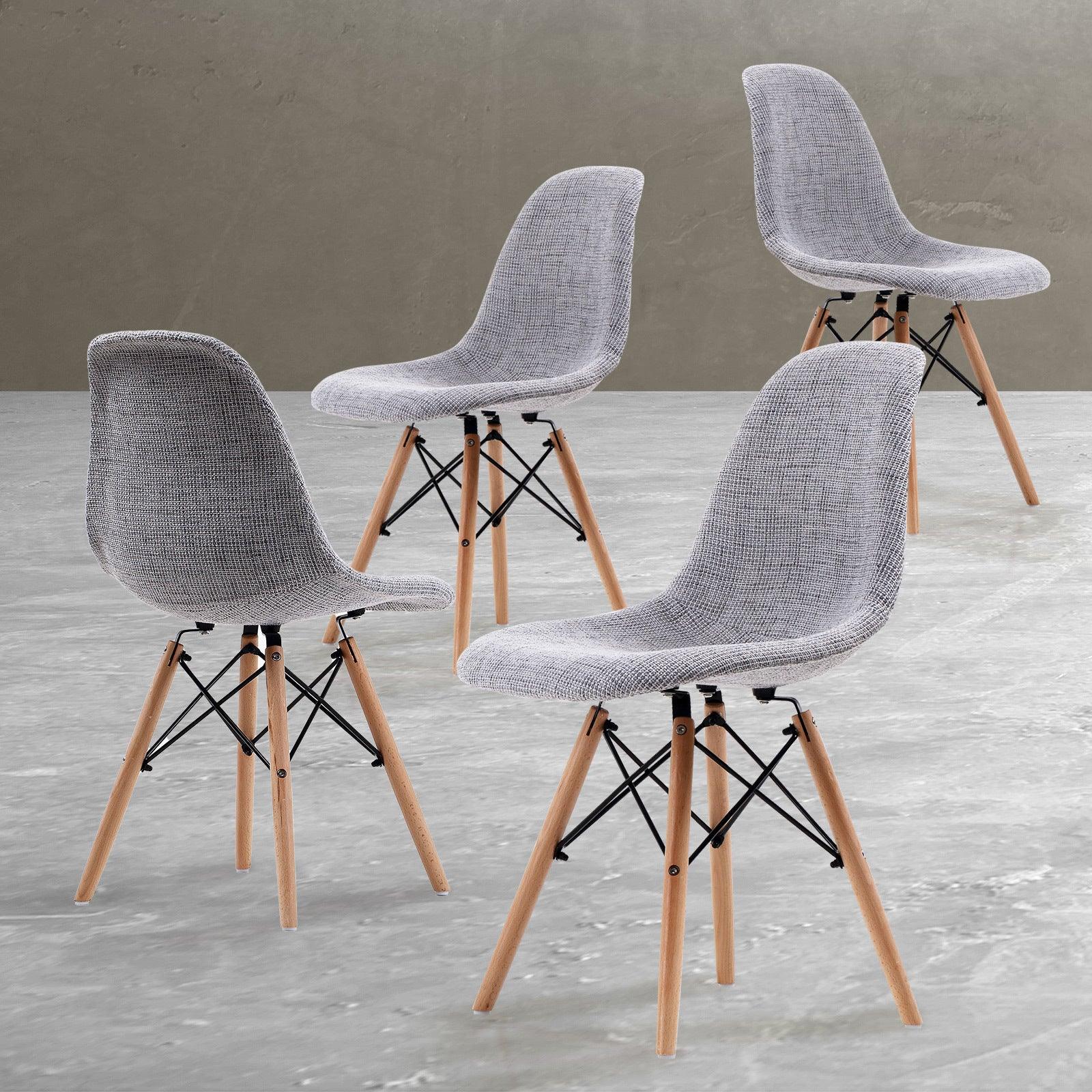 4X Retro Dining Chair DSW GREY