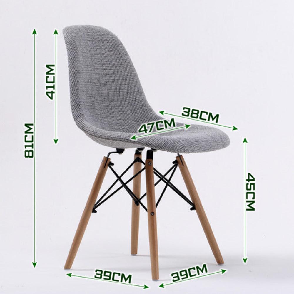 4X Retro Dining Chair DSW GREY