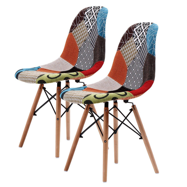 2X Retro Dining Chair DSW MULTI COLOUR