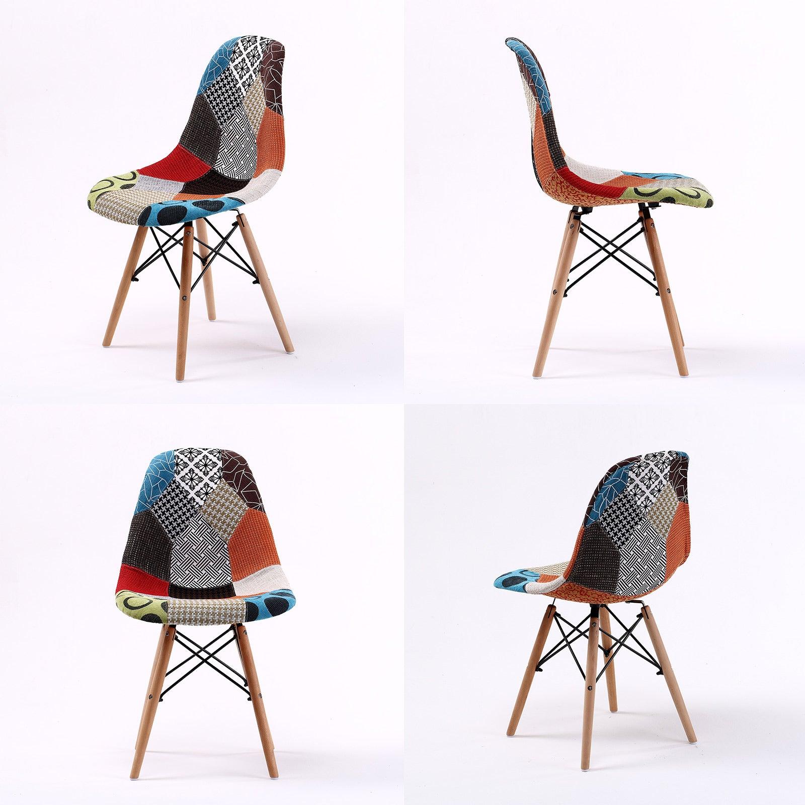 2X Retro Dining Chair DSW MULTI COLOUR