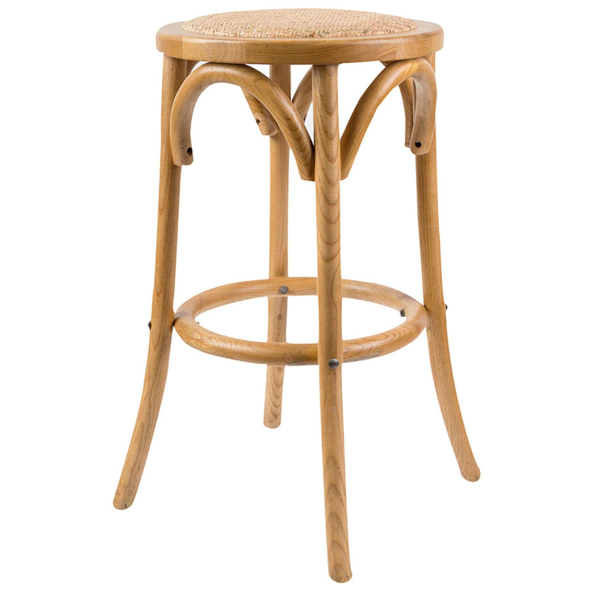 Timber Rattan Stools Aster Round Bar Stools Dining Stool Chair Solid Birch Timber Rattan Se