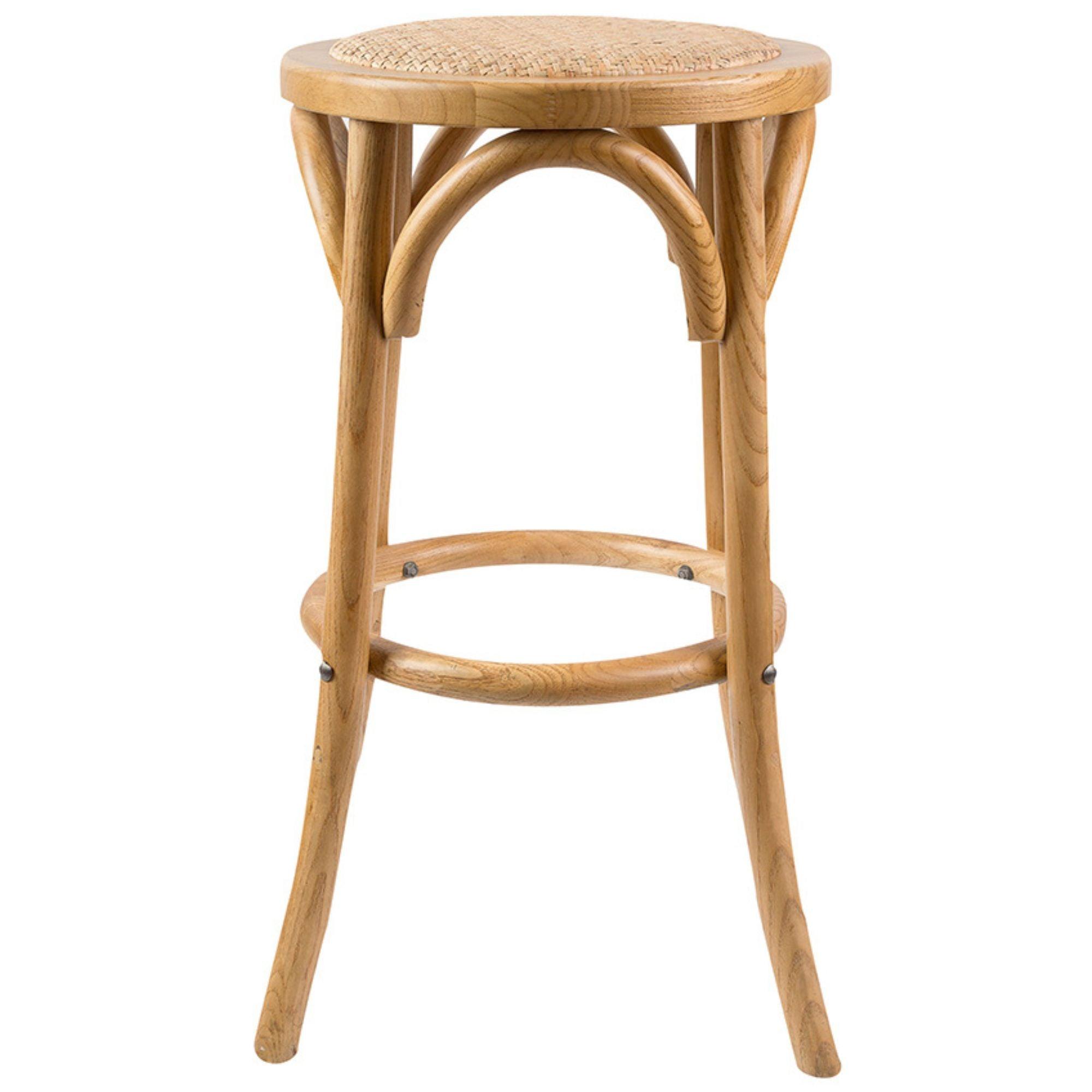 Timber Rattan Stools Aster Round Bar Stools Dining Stool Chair Solid Birch Timber Rattan Se