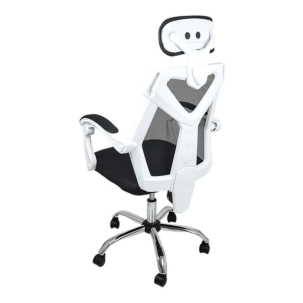 Office Chair Gaming Computer Chairs Mesh Back Foam Seat - White