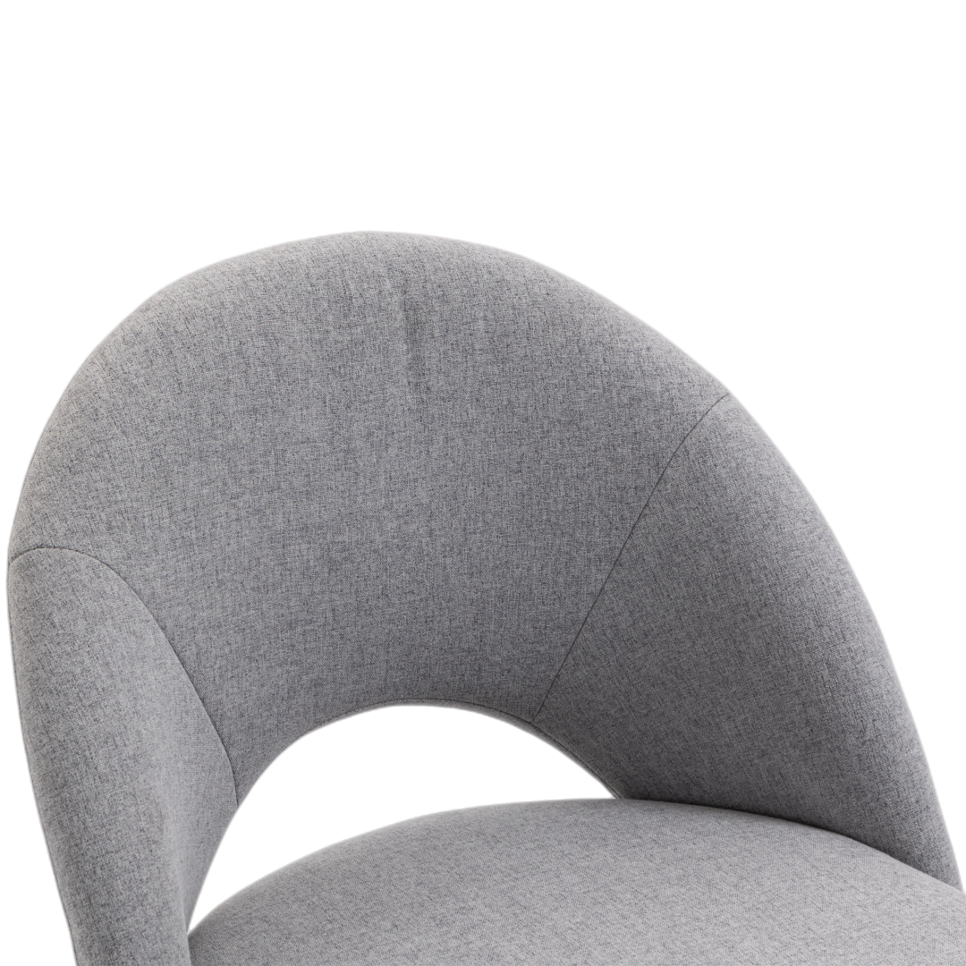 Alfio Modern Linen Home Office Chair -Grey