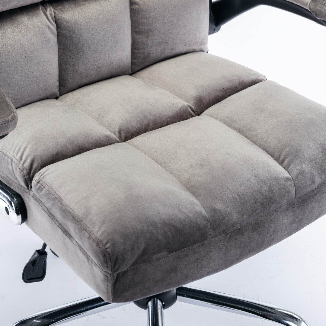 Aria Velvet Home Office Chair -Grey