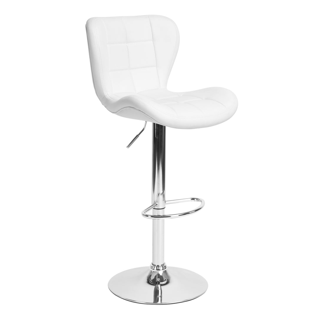 Jino Set of 2 Height Adjustable Bar stools- White