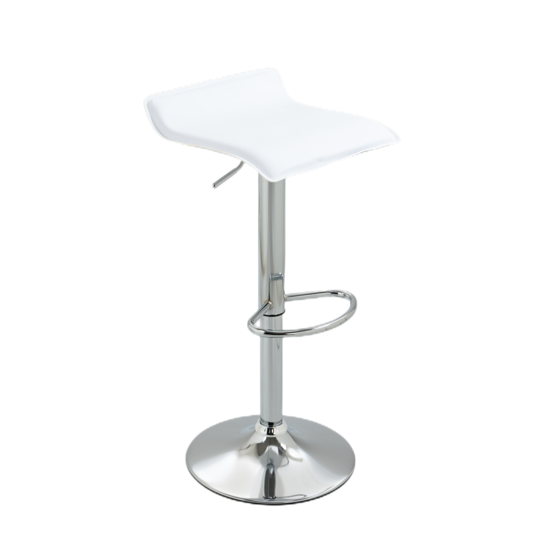 Libero Set of 2 Gas Lift Bar stools- White