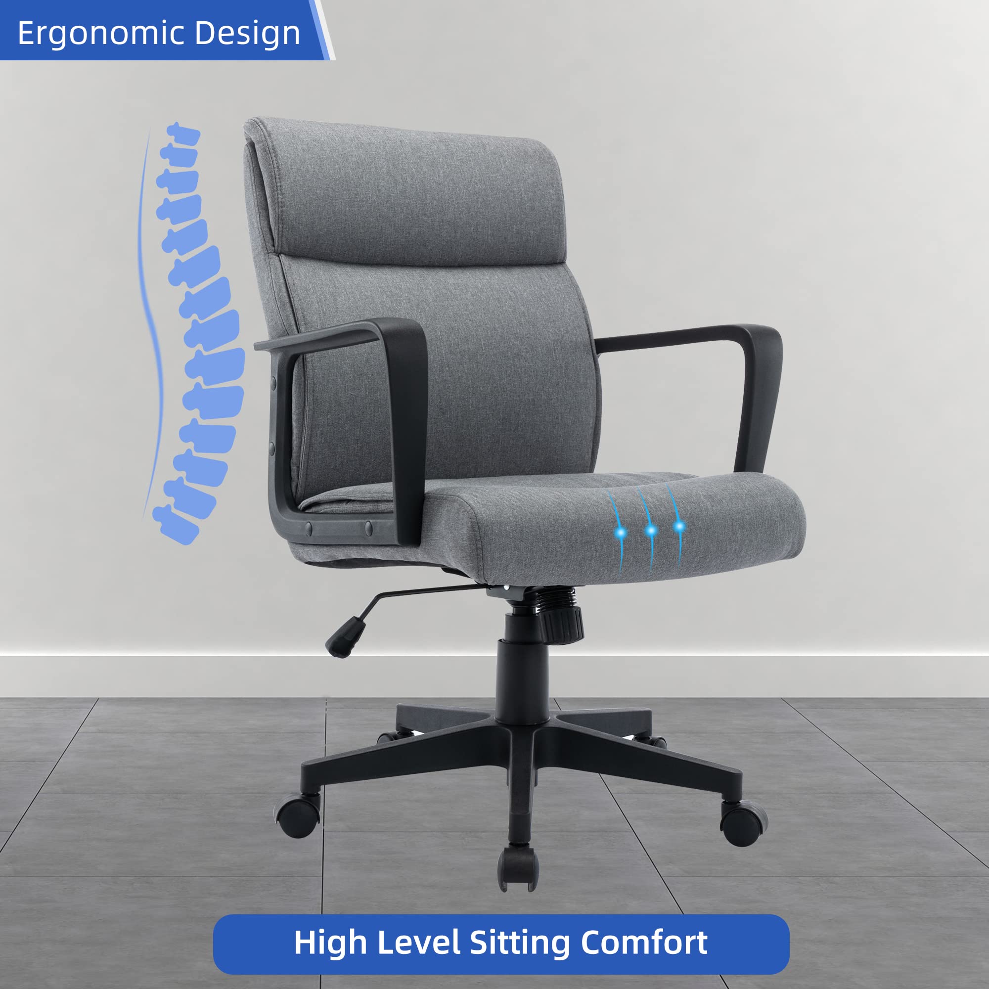 Arrigo Ergonomic Home Office Chair-Grey